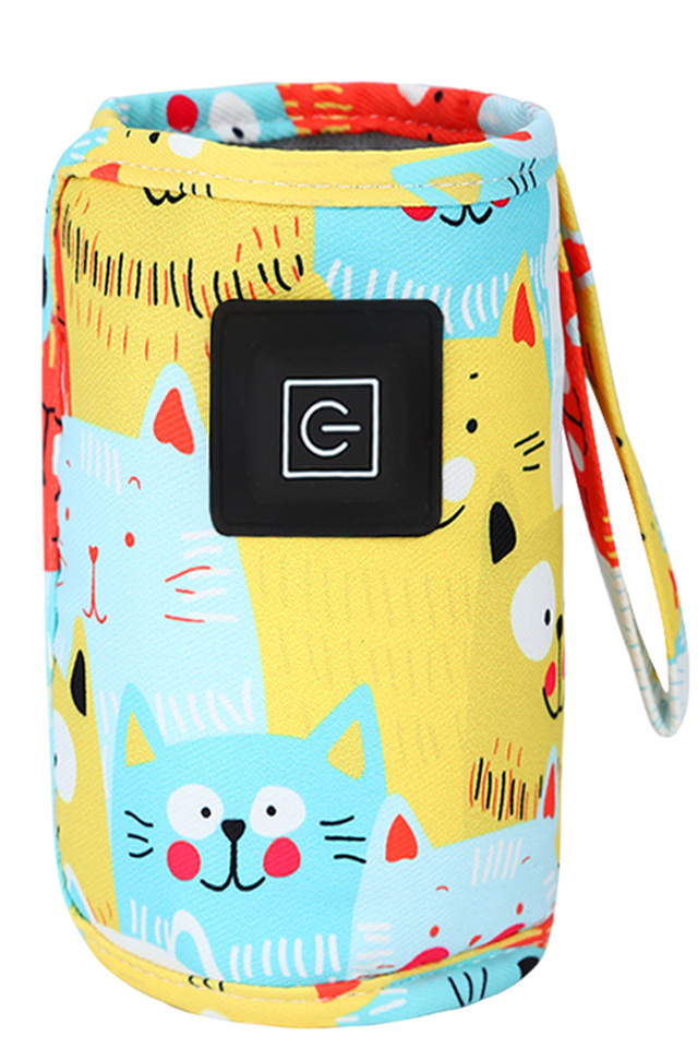 Incalzitor portabil auto pentru biberon cu usb galben