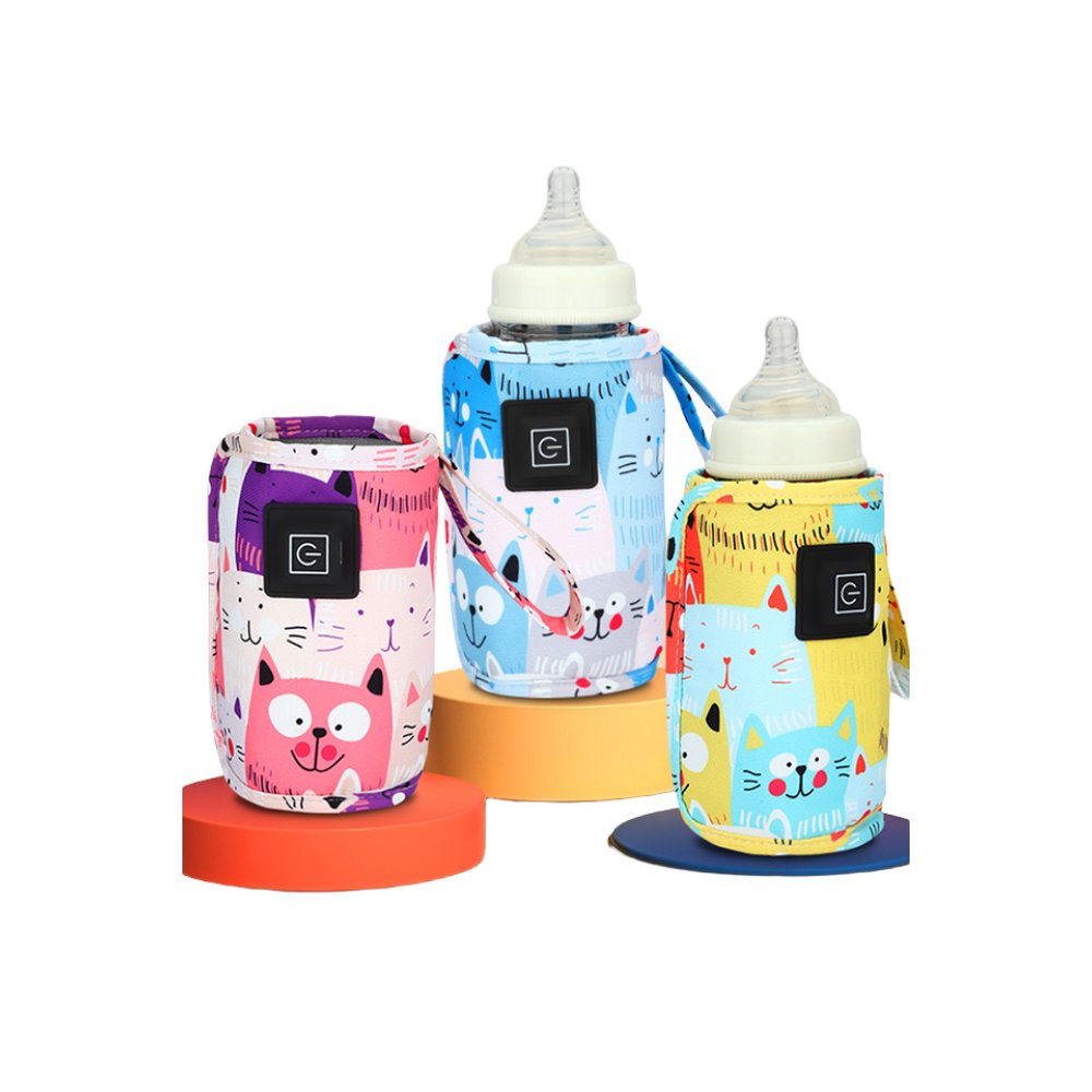 Incalzitor portabil auto pentru biberon cu usb galben