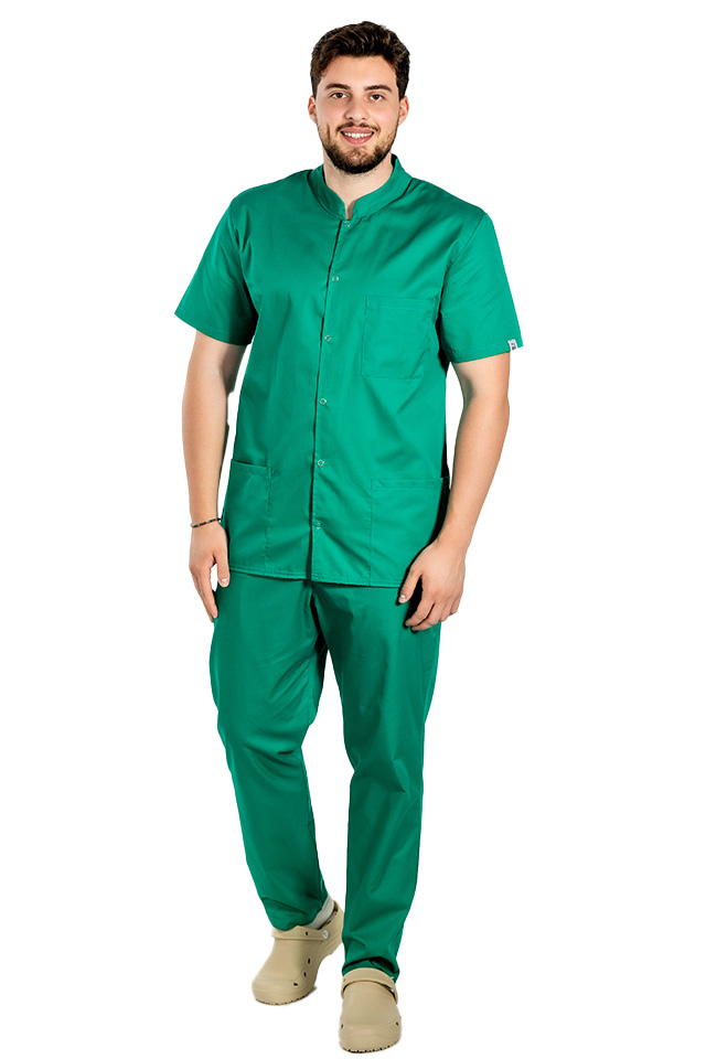 Costum medical verde chirurgical tip tunica