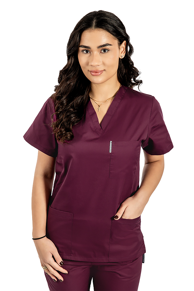 Halat medical visina cu anchior in V si trei buzunare aplicate