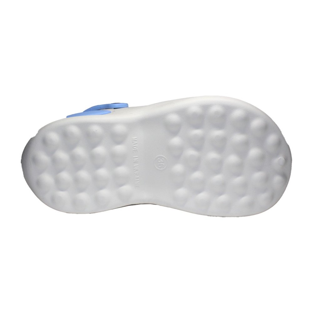 Saboti medicali alb cu bleo pentru femei - Clogs cu detalii aplicate