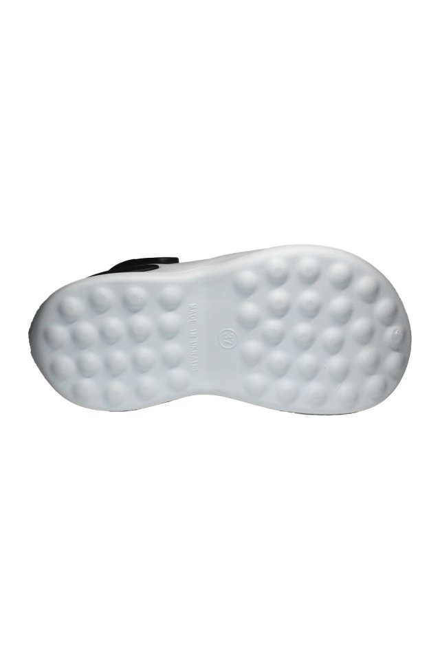 Saboti medicali alb cu negru pentru femei - Clogs cu detalii aplicate