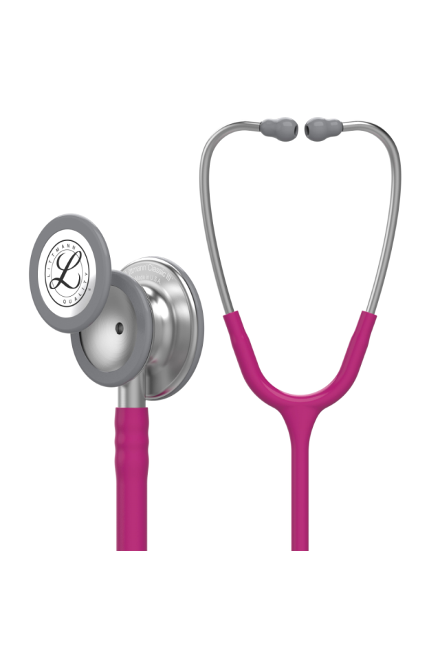 Stetoscop 3M Littmann magenta cu argintiu, Classic III Doctor in uniforma