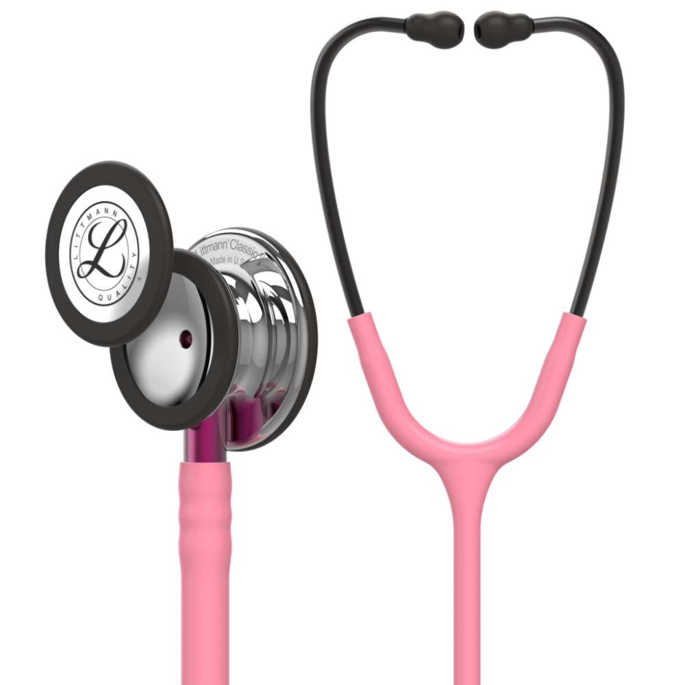 Stetoscop 3M Littmann roz pudrat cu negru, Classic III Doctor in uniforma