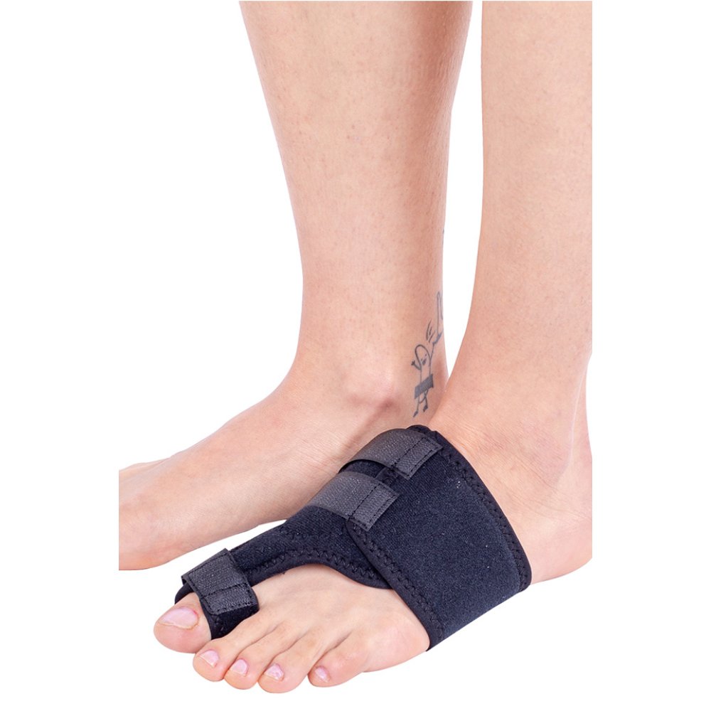 Orteza hallux valgus Triasport Hallufix, SRT301, Marime universala, Negru, Drept
