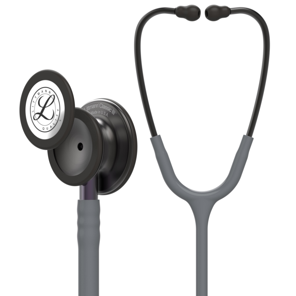 Stetoscop 3M Littmann gri cu negru, Classic III Doctor in uniforma