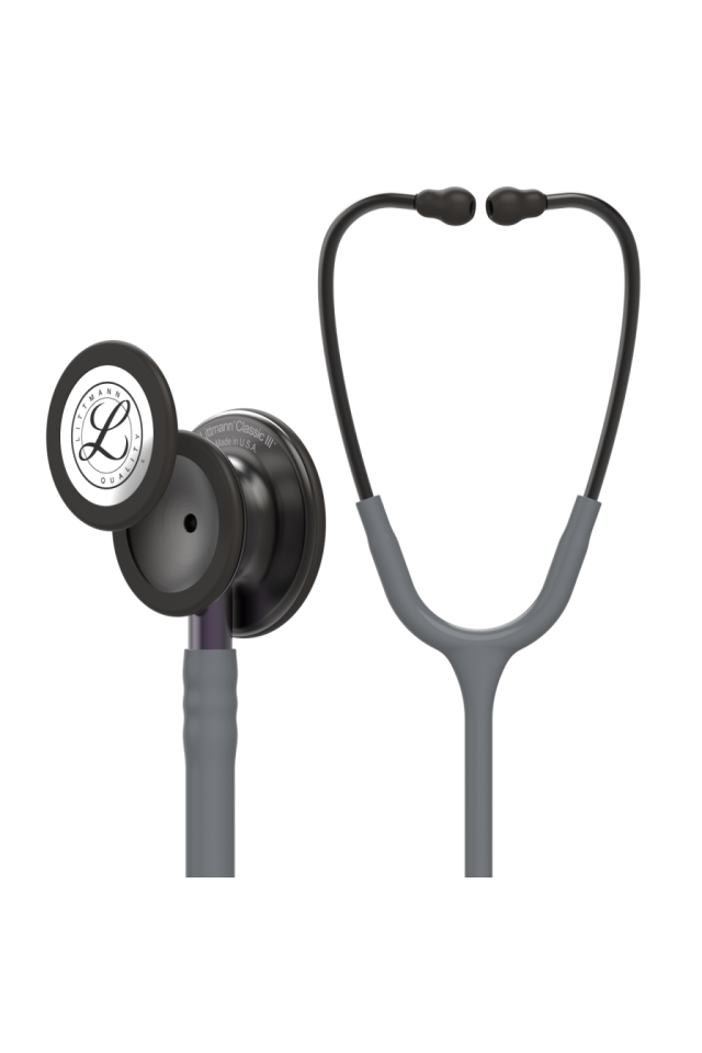 Stetoscop 3M Littmann gri cu negru, Classic III Doctor in uniforma