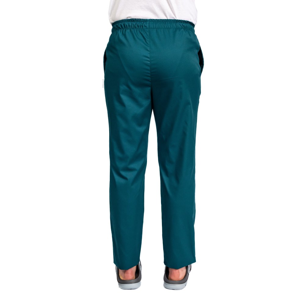 Pantaloni medicali tuborg cu elastan,barbati, cu snur in talie si doua buzunare laterale