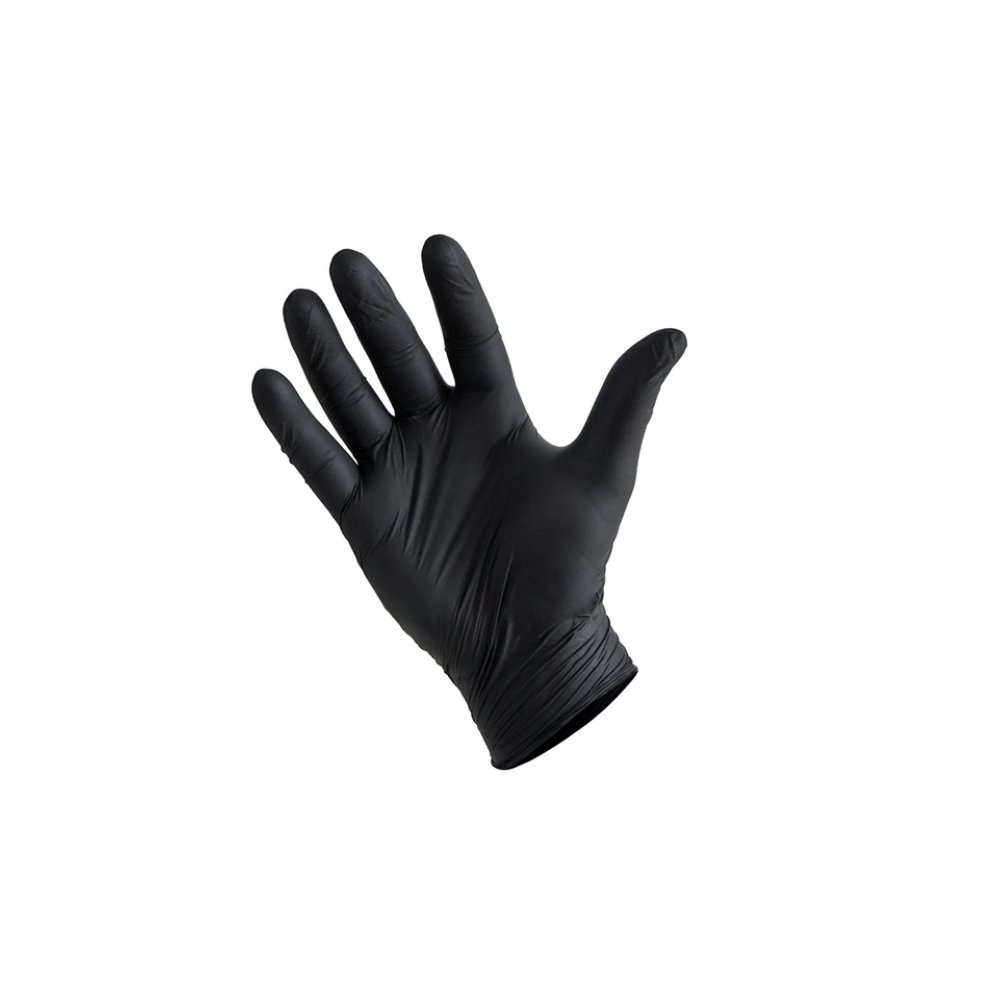 Set 100 bucati manusi nitrylex black protectie si examinare doctor in uniforma