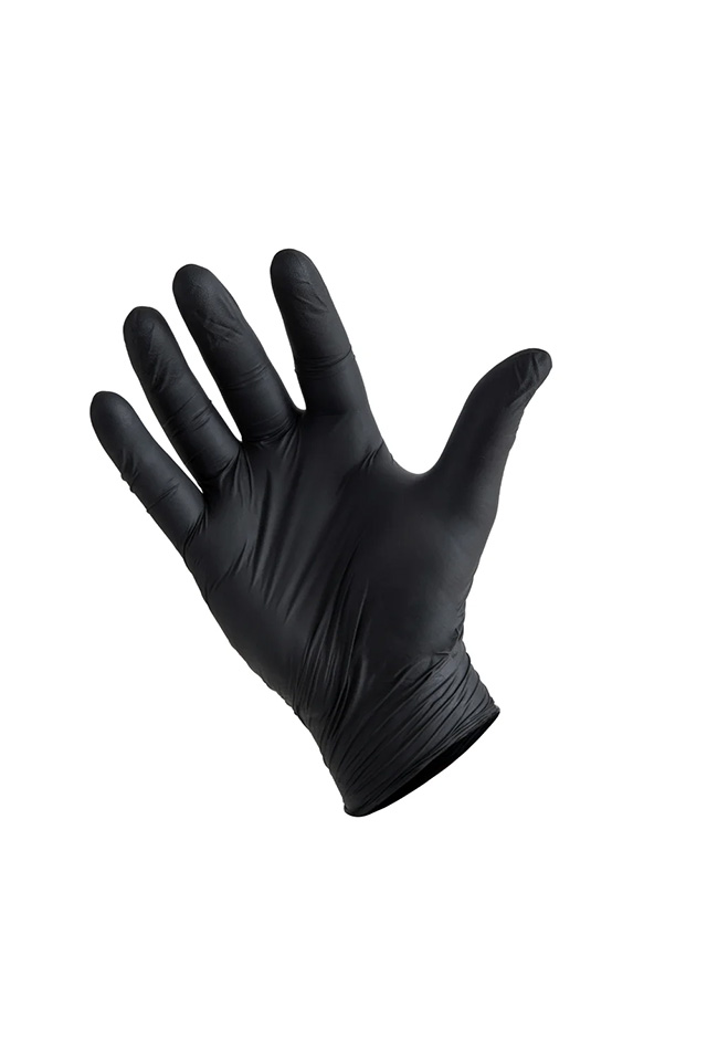 Set 100 bucati manusi nitrylex black protectie si examinare doctor in uniforma