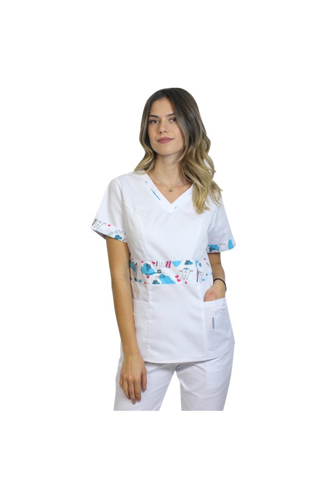 Outlet Halat medical DUO  Brush cu doua buzunare aplicate