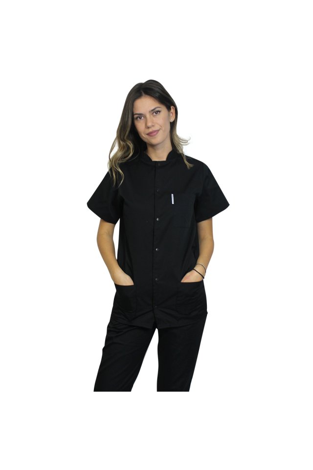 Costum medical negru  tip tunica