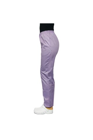 Pantaloni unisex lila cu elastic si doua buzunare laterale