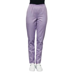 Pantaloni unisex lila cu elastic si doua buzunare laterale
