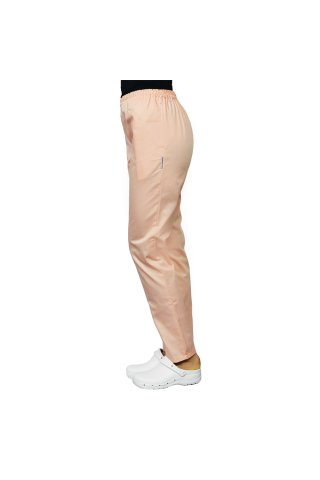 Pantaloni unisex piersica cu elastic si doua buzunare laterale