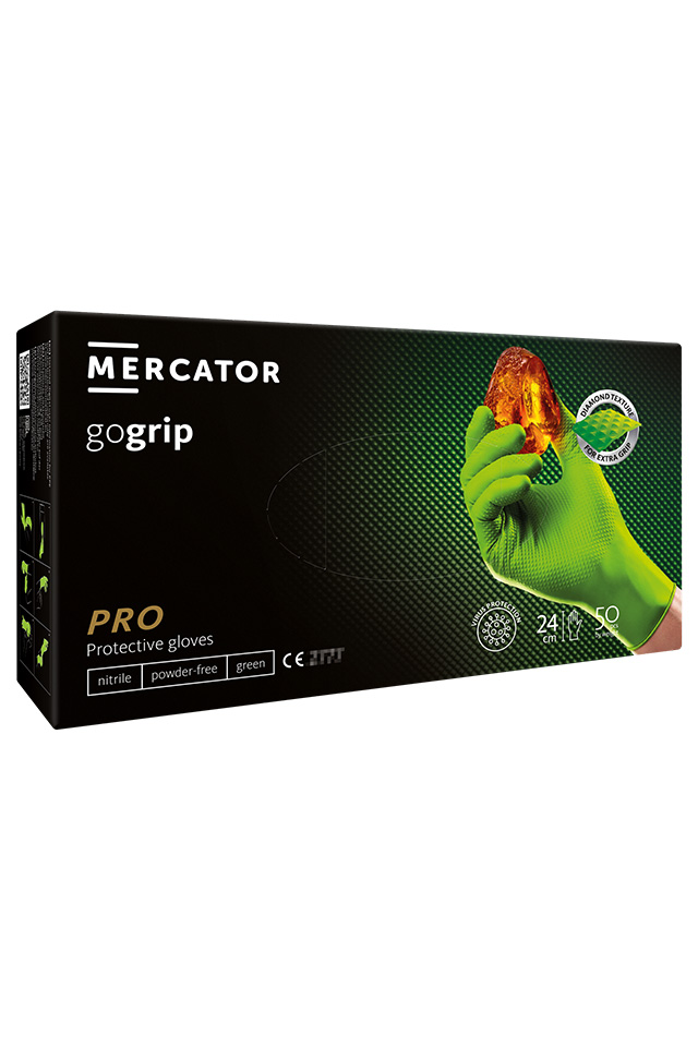 Set 50 bucati manusi GoGrip green protectie si examinare doctor in uniforma