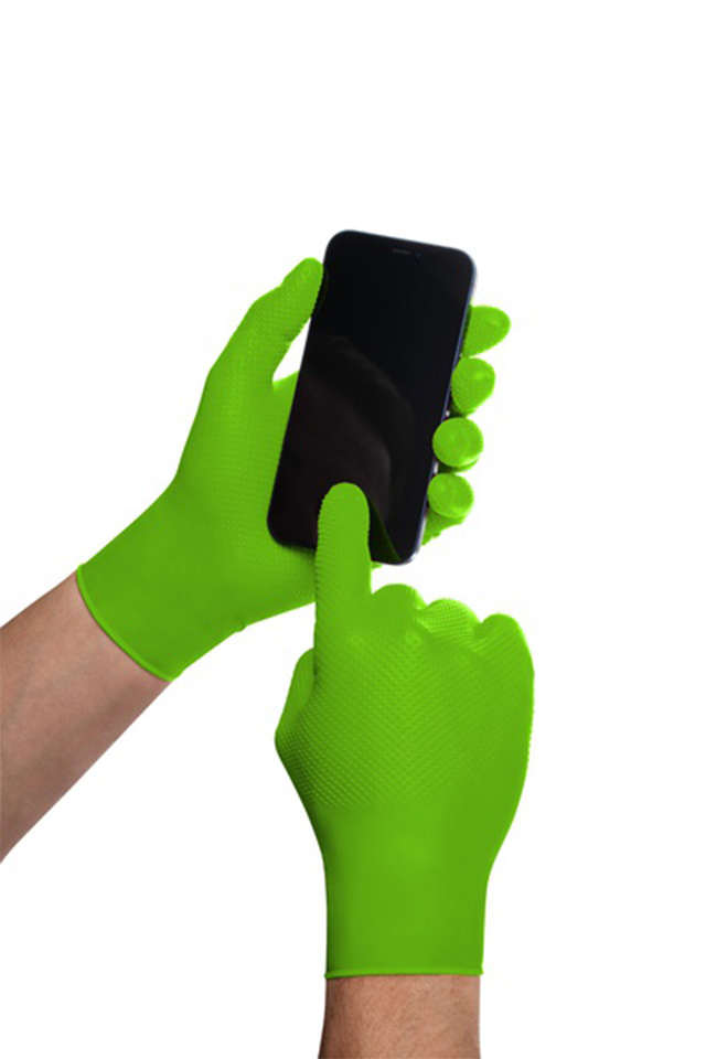 Set 50 bucati manusi GoGrip green protectie si examinare doctor in uniforma