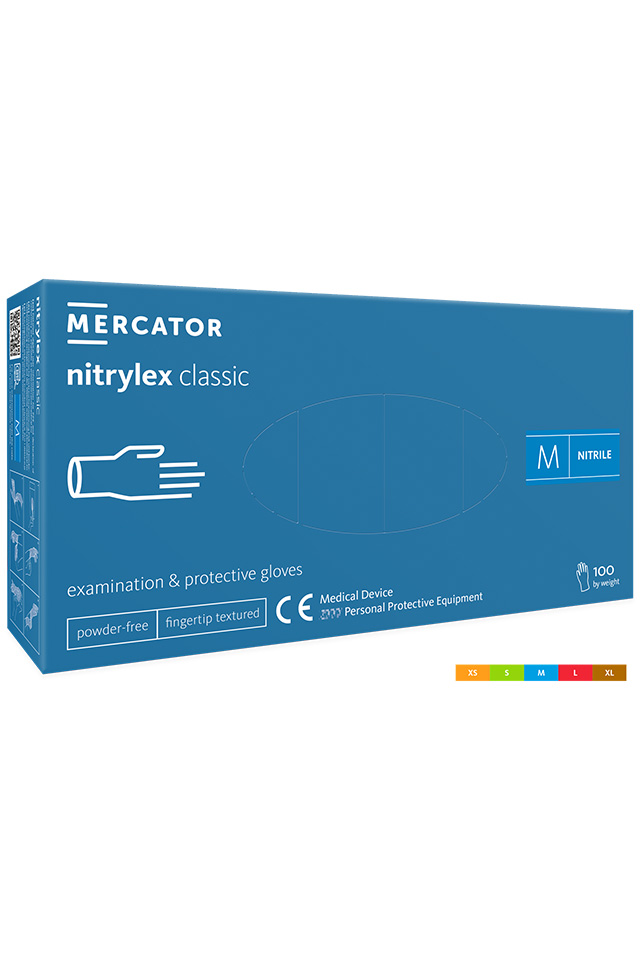 Set 100 bucati manusi nitrylex classic protectie si examinare doctor in uniforma