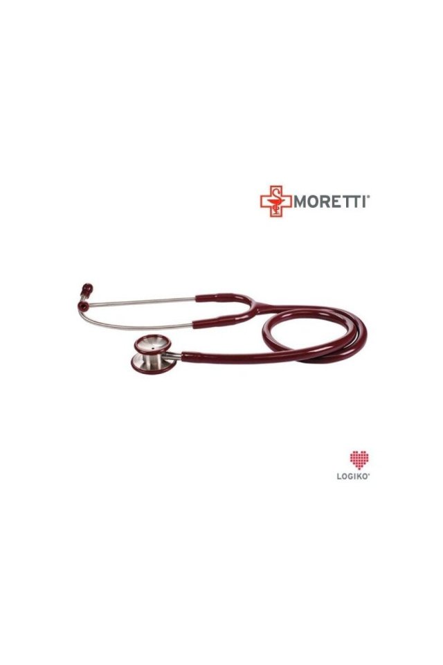 Stetoscop MORETTI capsula dubla inox pediatric - DM540R rosu