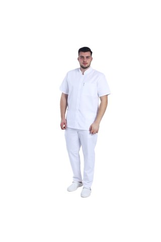 Costum medical alb tip tunica