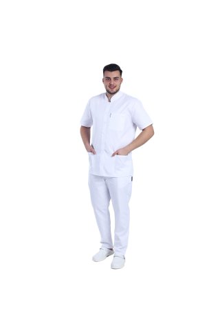 Costum medical alb tip tunica