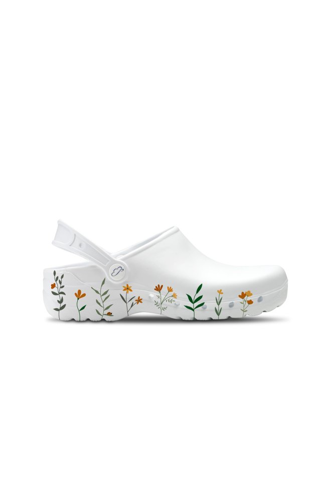 Saboti medicali Flotantes Spring albi antibacterieni unisex