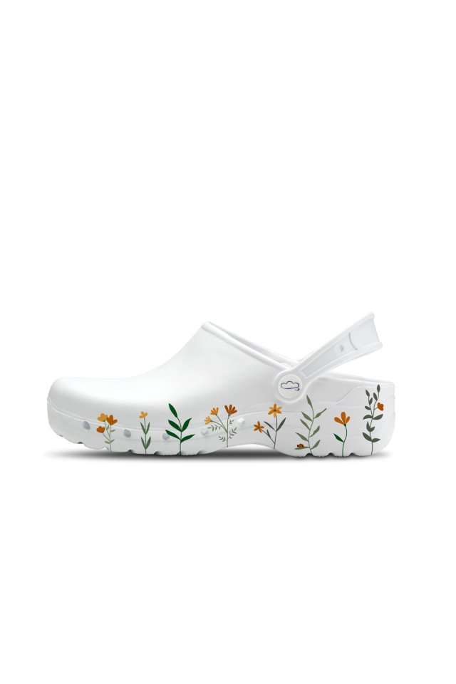 Saboti medicali Flotantes Spring albi antibacterieni unisex