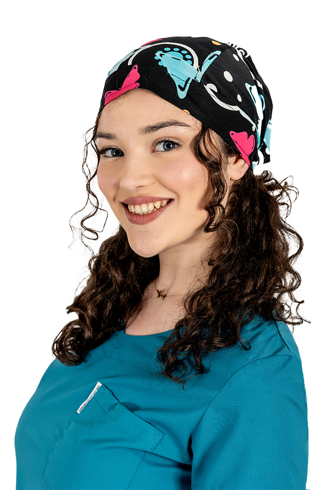 Boneta Blackbutterfly, unisex, marime universala, cu prindere tip snur la spate