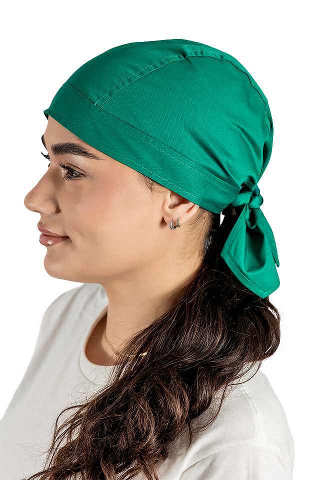 Boneta verde, unisex, marime universala, cu prindere tip snur la spate 2