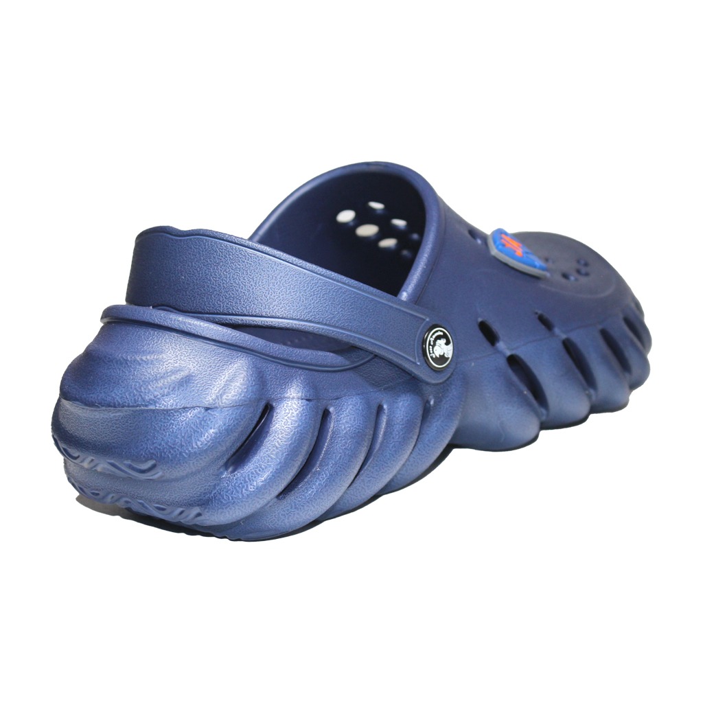 Saboti medicali profesionali tip crocs bleumarin din spuma EVA - model barbati, cu detalii aplicate 3