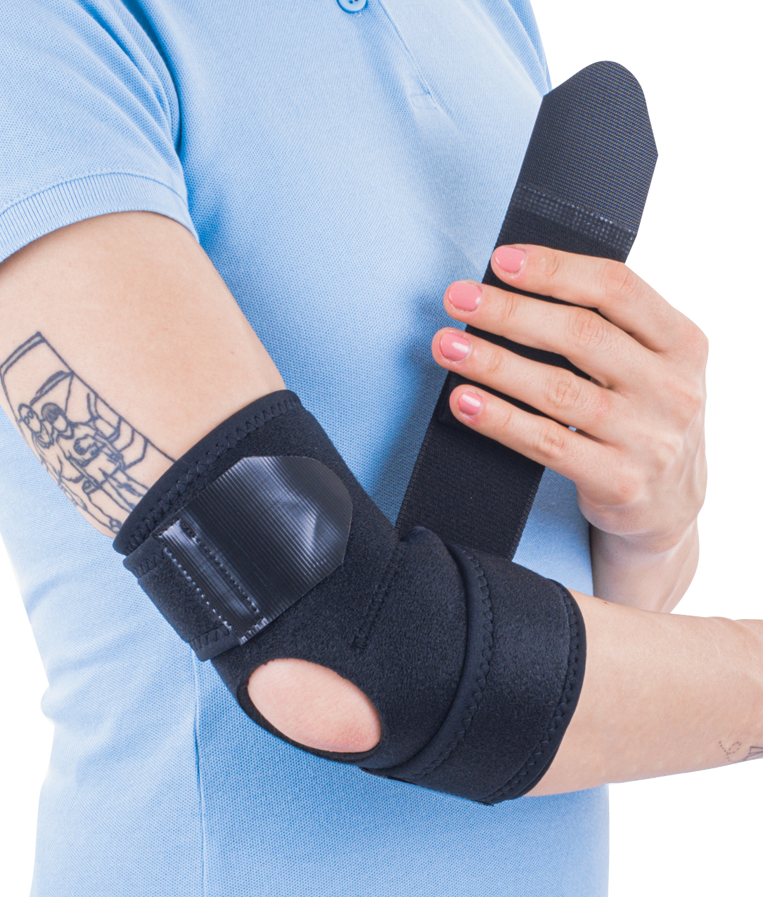 Orteza de cot cu suport elastic Triasport Elbisport Aktiv, SRT245, Marime universala 3
