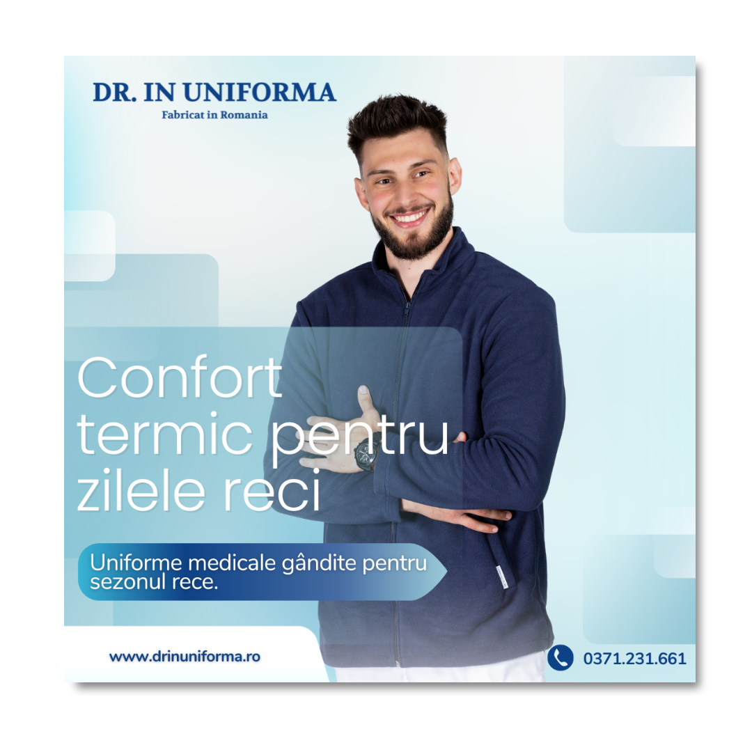 Confort termic în sezonul rece – uniforme medicale create pentru temperaturi scăzute