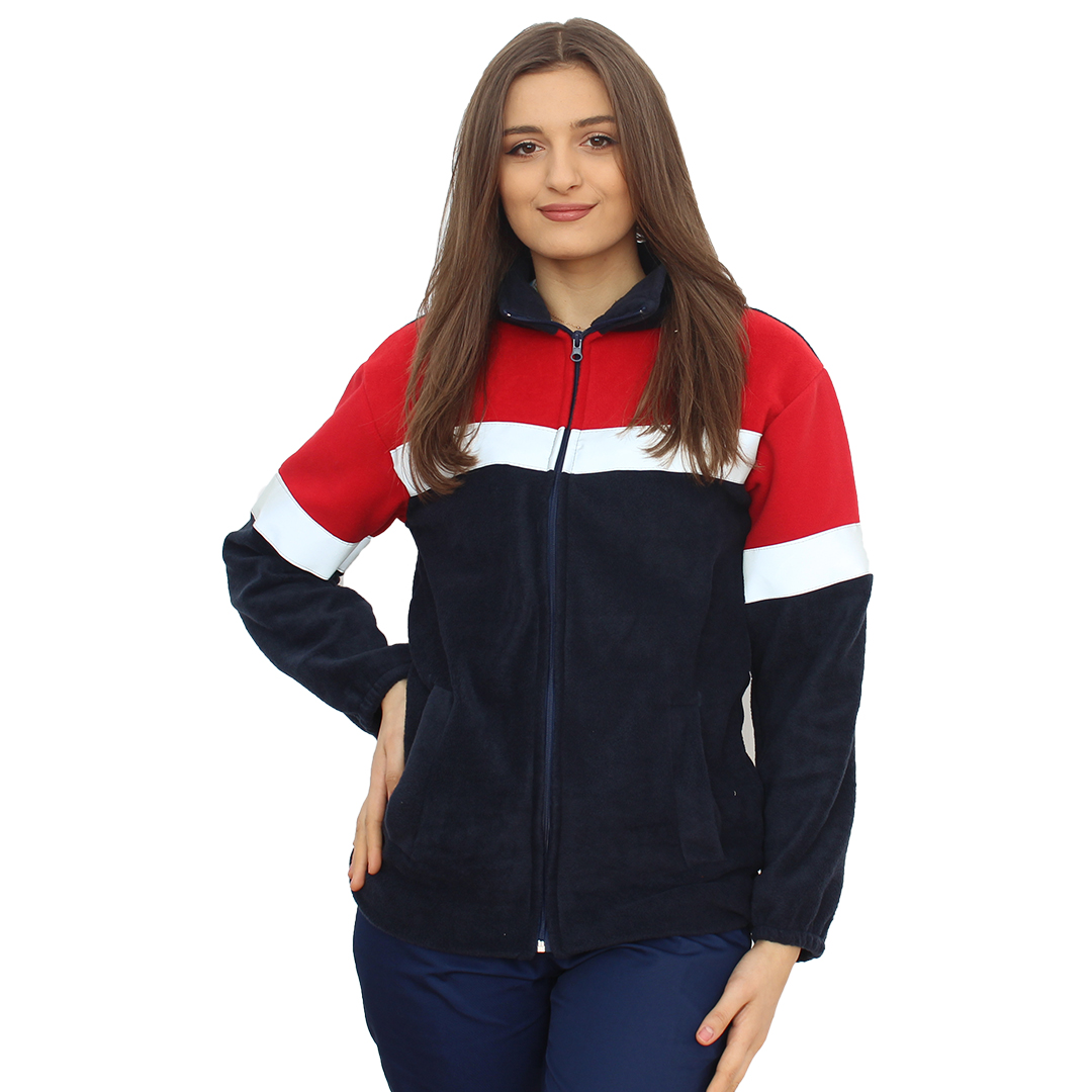 Jacheta medicala SMURD bleumarin cu gluga si doua buzunare aplicate 2