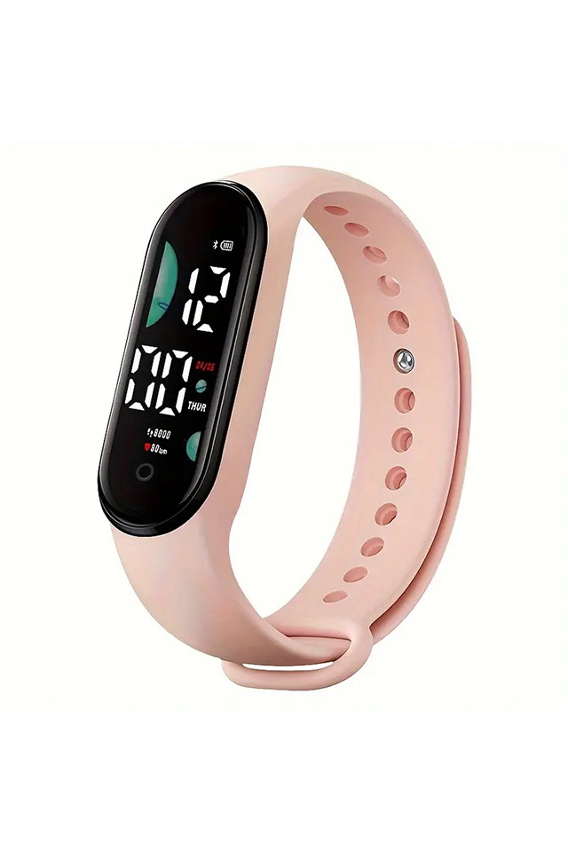 Bratara Fitness Roz Doctor in uniforma, Ecran 0.96" inch, Bluetooth 4.2, Monitorizare Puls, Tensiune, Temperatura, Oxigen, Calitate Somn