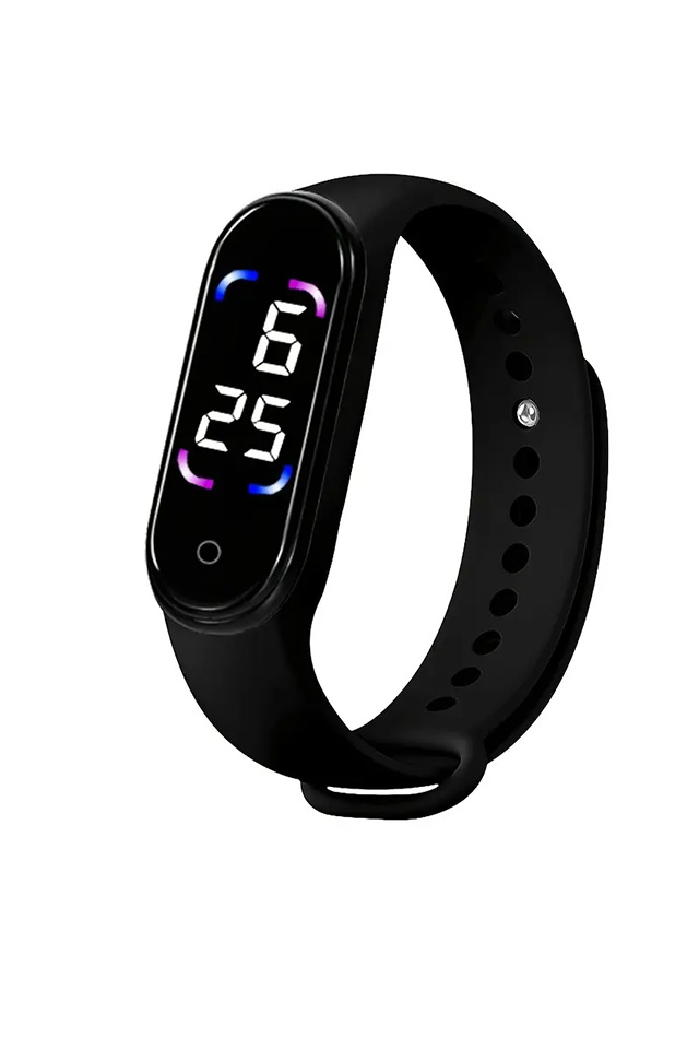 Bratara Fitness Negru Doctor in uniforma, Ecran 0.96" inch, Bluetooth 4.2, Monitorizare Puls, Tensiune, Temperatura, Oxigen, Calitate Somn