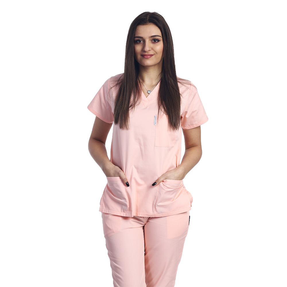 Halat medical piersica cu anchior in V si trei buzunare aplicate 3