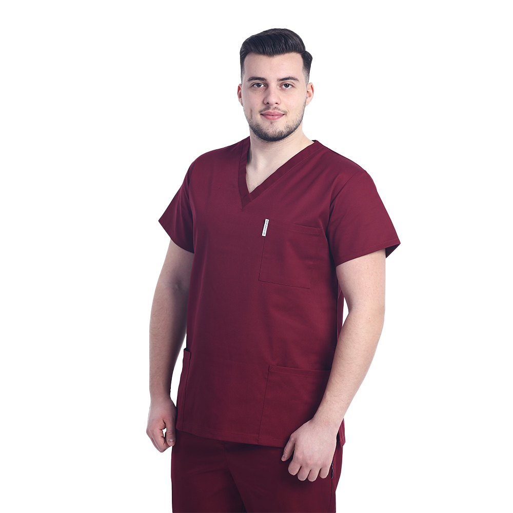 Costum medical barbati grena unisex 4