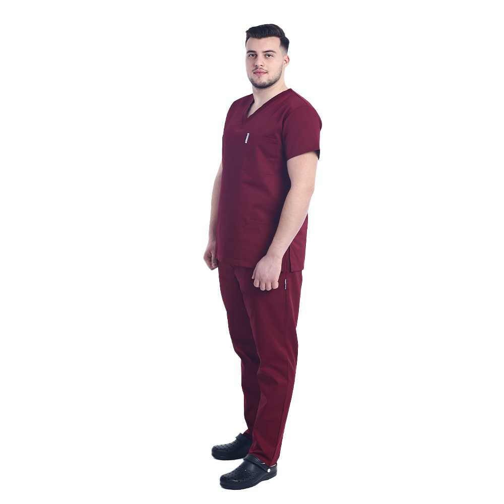 Costum medical barbati grena unisex 3