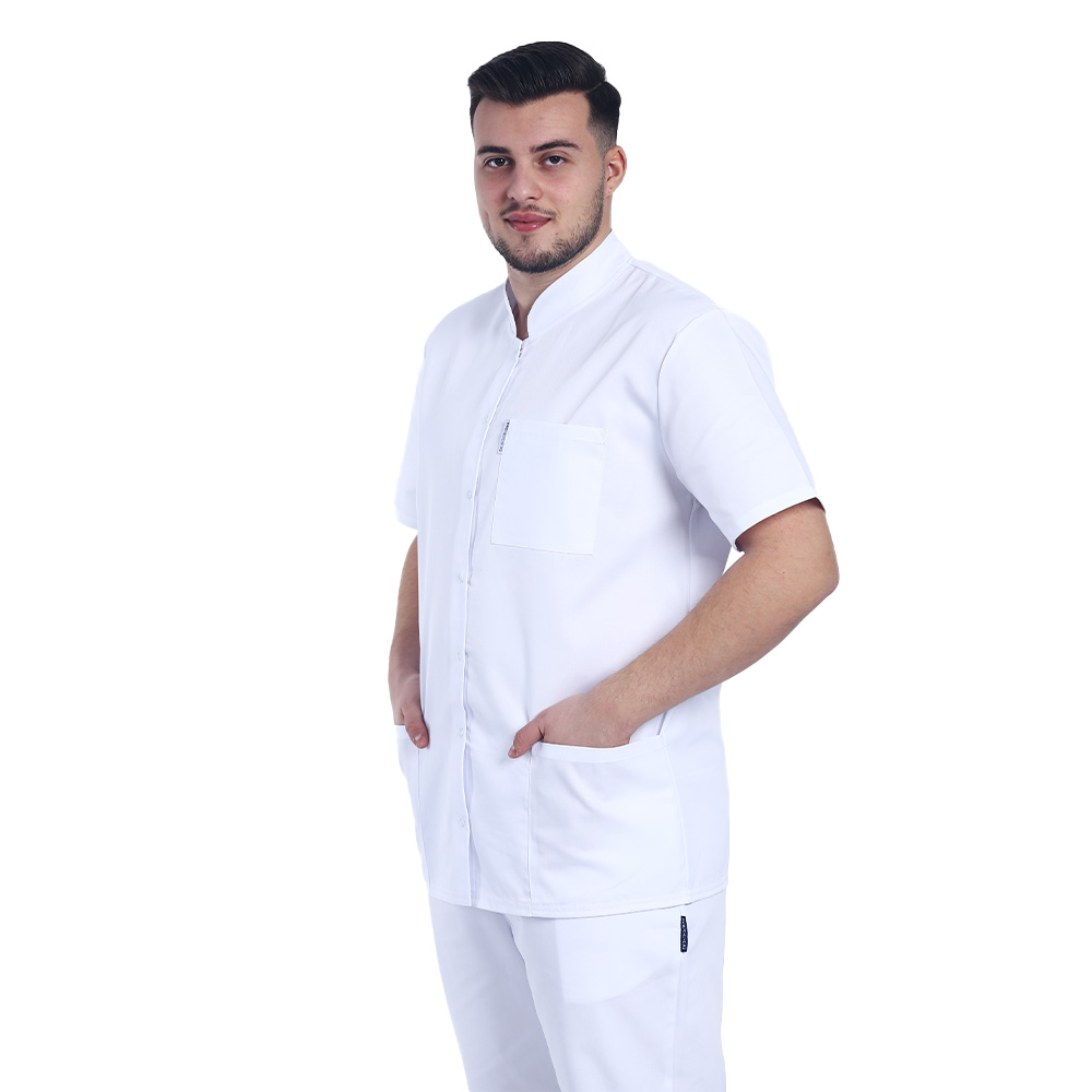 Costum medical alb tip tunica 2